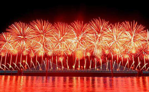 冷烟火燃放图片